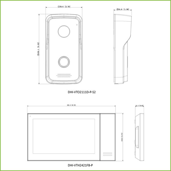 Kit Videoportero IP exterior de Superficie + monitor interior - Imagen 2