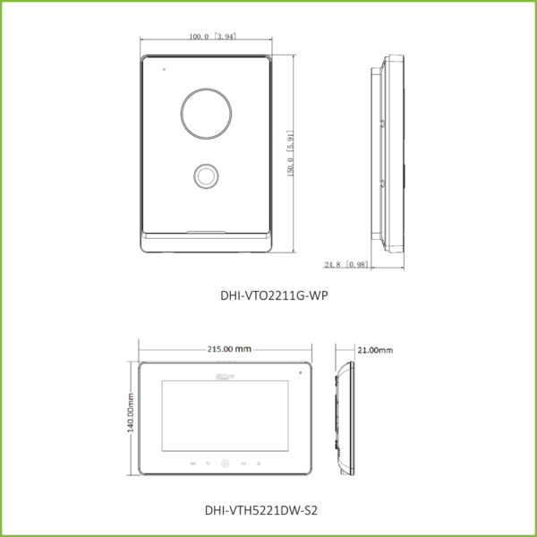 Kit Videoportero IP WiFi exterior de Superficie + monitor WiFi interior - Imagen 2