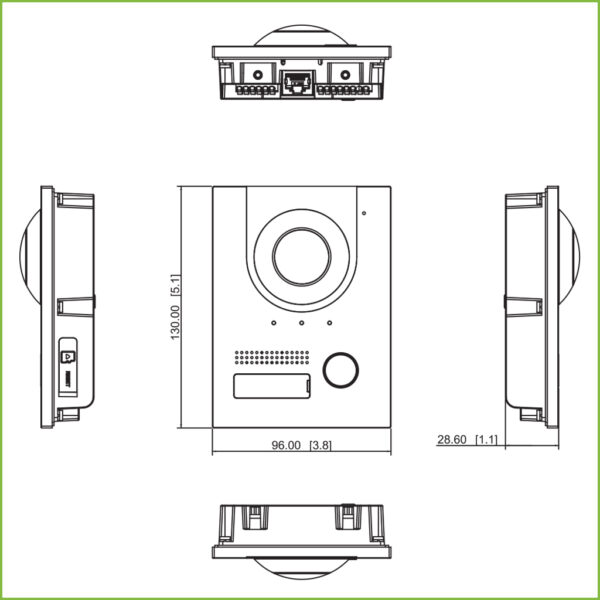 Kit Videoportero IP exterior para Insertar + monitor interior - Imagen 2