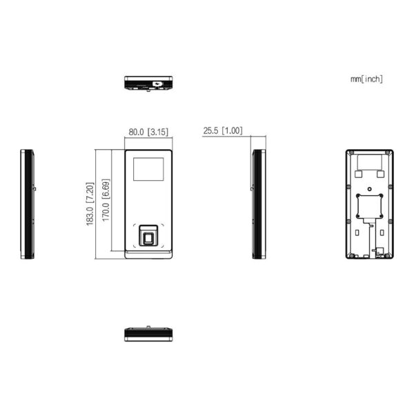 Lector Autónomo LCD 2.4" Huella+PIN+remoto+Tarjeta Mifare WiFi - Imagen 2