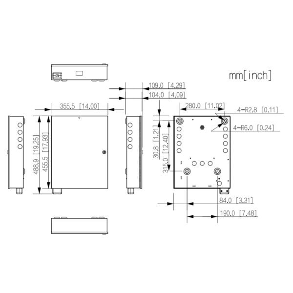Caja de acero galvanizado para controladora de accesos - Imagen 2