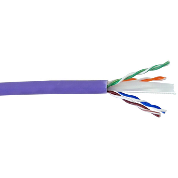 Bobina 305mts Cable UTP CAT6 0.53mm Cobre sin Oxigeno CE CPR Cca. Cubierta LSZH Violeta. Mejor Precio por 10u - Imagen 2