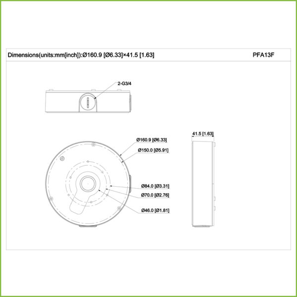 Caja conexiones para cámaras PTZ SD1A SD12 - Imagen 2