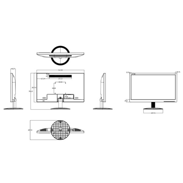 Monitor 19.5" Dahua LED VGA/HDMI 16:9 1600×900 - Imagen 4