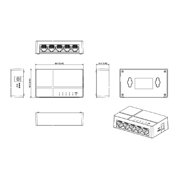Switch 5 puertos 10/100 No_Manejable Layer2 - Imagen 2