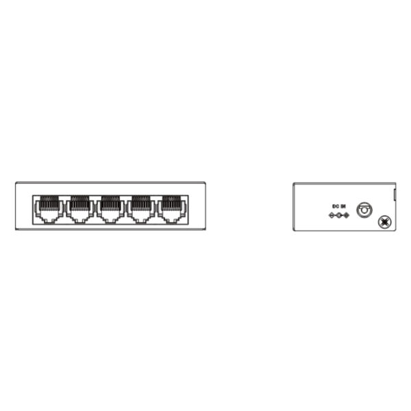 Switch 5 puertos Gigabit No_Manejable Layer2 - Imagen 3