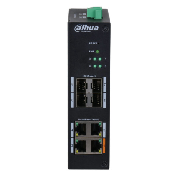 Switch Hardened PoE 4 puertos 10/100 +4SFP Gigabit 60W Manejable Layer2 - Imagen 2