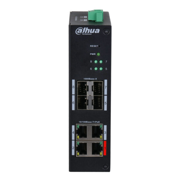 Switch Hardened PoE 4 puertos 10/100 +4SFP Gigabit 96W Manejable Layer2 - Imagen 2