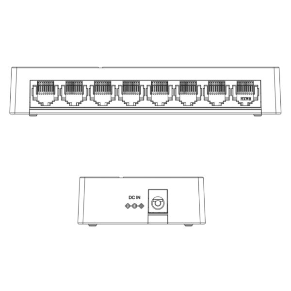 Switch 8 puertos 10/100/1000 Gigabit Layer2 - Imagen 3
