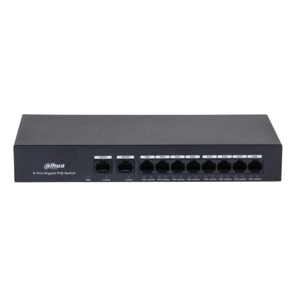 Switch PoE 8 puertos Gigabit + 2RJ45 Uplink Gigabit 65W No_Manejable Layer2 - Imagen 2