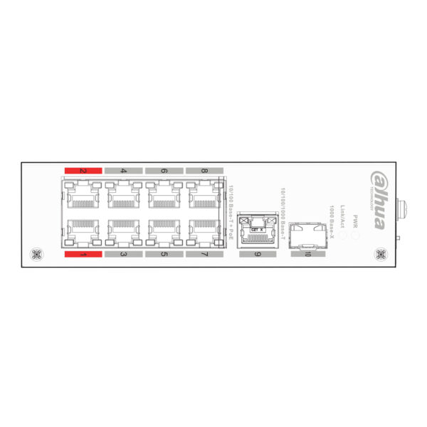 Switch PoE 2.0 8 puertos 10/100 +1RJ45 Uplink Gigabit +1SFP Uplink Gigabit 90W No_Manejable Layer2 - Imagen 3