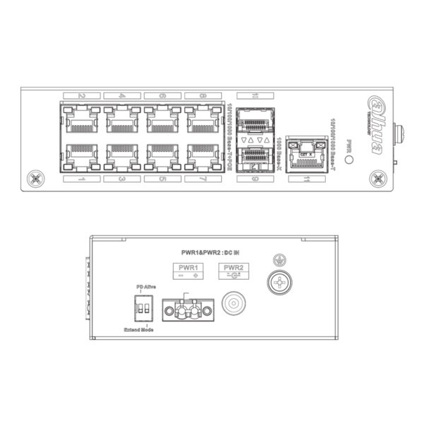 Switch PoE 2.0 8 puertos Gigabit +2SFP Uplink +1RJ45 Uplink Gigabit 120W No_Manejable Layer2 - Imagen 3