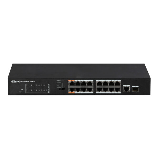Switch PoE 16 puertos 10/100 + 1 Combo Gigabit RJ45/SFP Uplink 135W No_Manejable Layer2 - Imagen 2