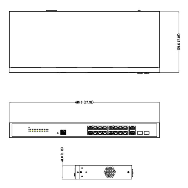 Switch PoE 2.0 16 puertos Gigabit + 2 Combo Gigabit RJ45/SFP Uplink 130W Manejable Layer2 - Imagen 4