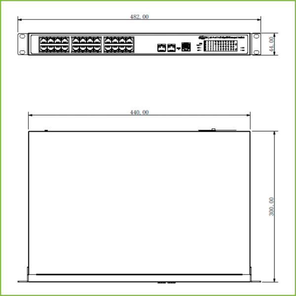 Switch PoE 24 puertos 10/100/1000 + 2 Uplink Gigabit SFP 360W 802.3at Manejable Layer2 - Imagen 2
