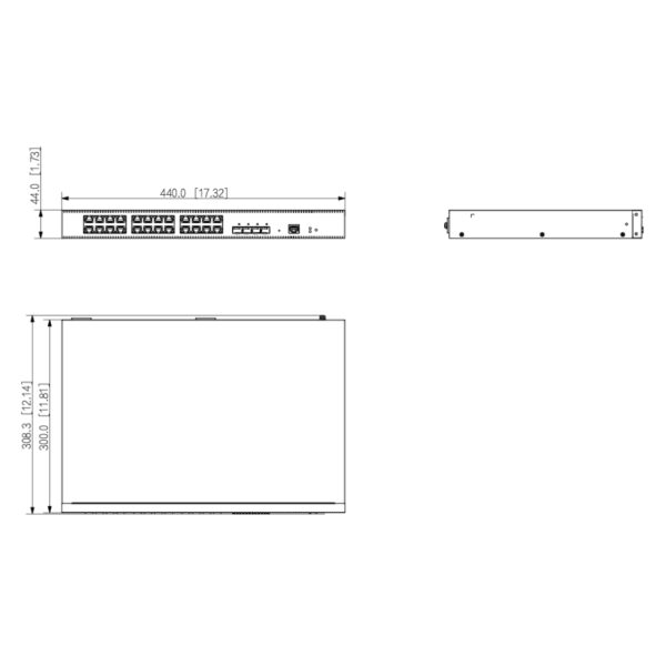 Switch 24 puertos Gigabit + 4 Uplink 10G SFP+ Manejable Layer2 - Imagen 2