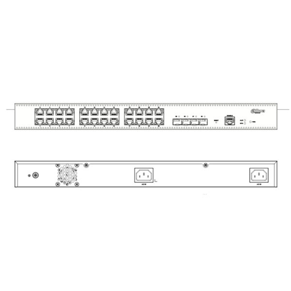 Switch 24 puertos Gigabit + 4 Uplink 10G SFP+ Manejable Layer2 - Imagen 3