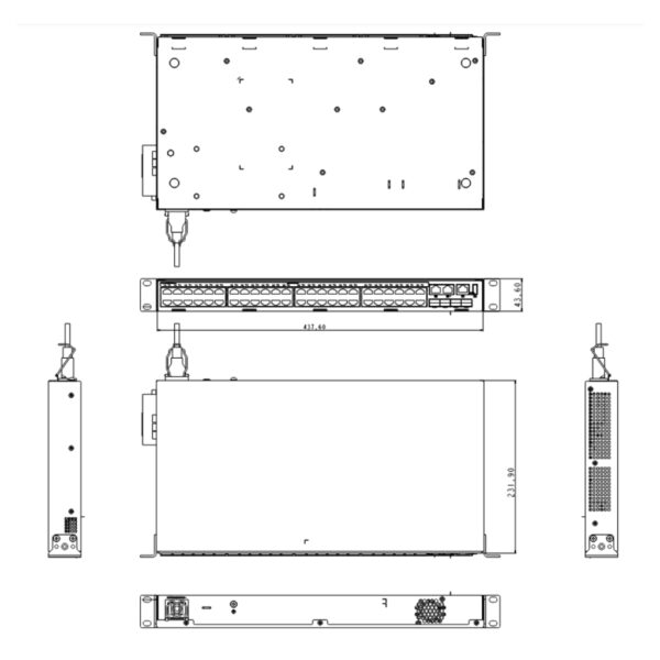 Switch 48 puertos Gigabit + 4 Uplink SFP+ 10Gbps 55W Manejable Layer3 - Imagen 2