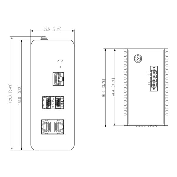 Switch PoE 2.0 Industrial 2 puertos Gigabit + 2SFP Uplink Gigabit 120W Manejable Layer2 - Imagen 2
