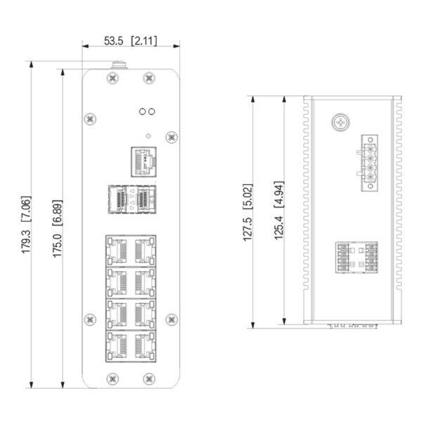 Switch PoE 2.0 Industrial 8 puertos Gigabit + 2SFP Uplink Gigabit 120W Manejable Layer2 - Imagen 2
