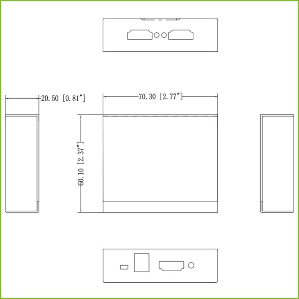 Splitter (1x2) 1E/2S HDMI 4K - Imagen 2