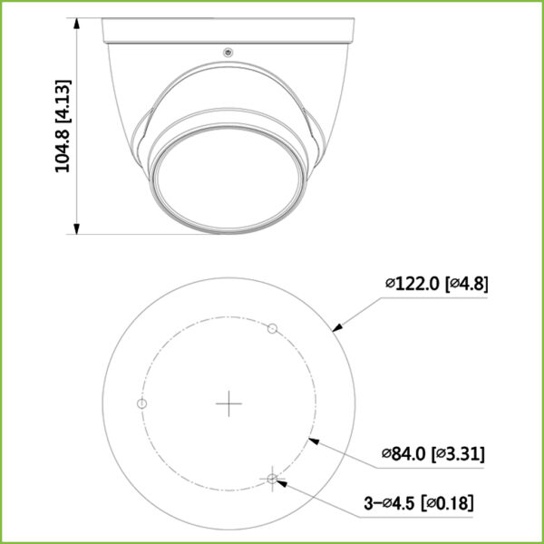 MiniDomo HDCVI 4EN1 2M 1080P DN ICR WDR Starlight IR60m 2.7-12mm VFM IP67 MIC - Imagen 3