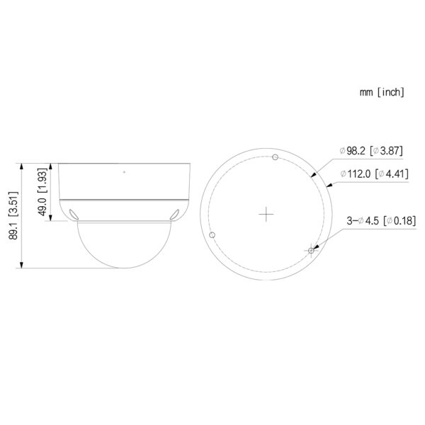 Domo HDCVI 4EN1 2M 1080P Starlight IR40m 2.8mm IP67 IK10 MIC - Imagen 3