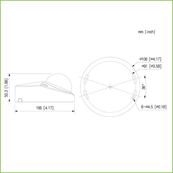 (-S5) Domo HDCVI 4EN1 2M 1080P DN ICR dWDR IR20m 2.8mm IP67 IK10 MIC - Imagen 2