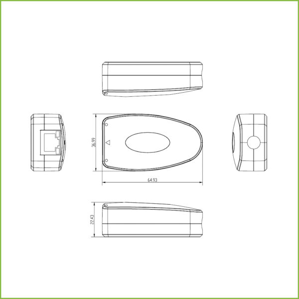 Kit Conversor UTP Vídeo+Alimentación para HDCVI/TVI/AHD hasta 1080P con RJ45 (2uds) - Imagen 2
