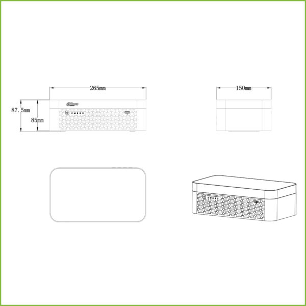 DVR 5EN1 H265 4ch 4K@12ips +4IP 8MP 1HDMI 1HDD Bateria - Imagen 2