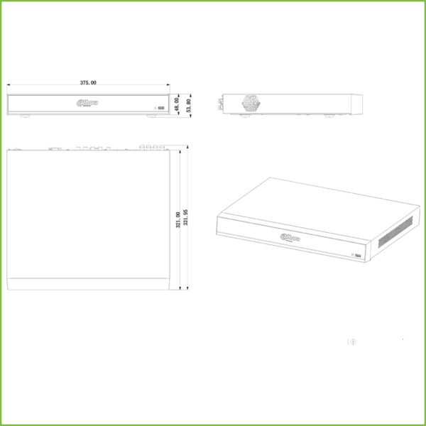 DVR 5EN1 H265 8ch 4K@6ips +64IP 12MP 2HDMI 2HDD E/S AI - Imagen 2