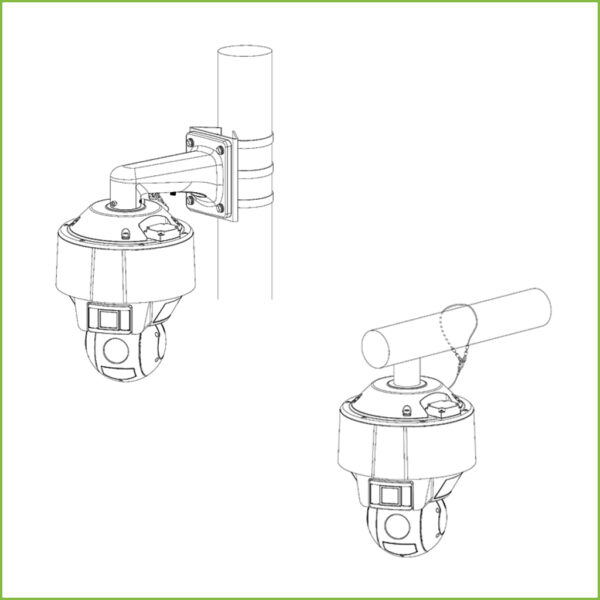 Domo Dual-PTZ IP 4M DN WDR Starlight IR100m + Luz blanca 25X 3D IP67 Hi-POE AUDIO E/S AI - Imagen 3