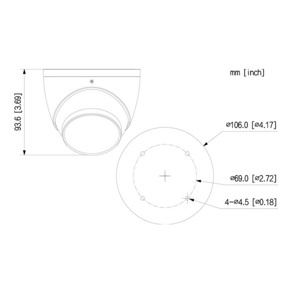 MiniDomo IP H265 2M DN SMART WDR Starlight IVS IR30m 2.8mm IP67 PoE SD MIC AI - Imagen 2