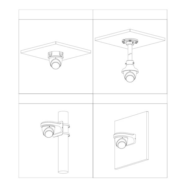 MiniDomo IP H265 2M DN SMART WDR Starlight IVS IR30m 2.8mm IP67 PoE SD MIC AI - Imagen 3