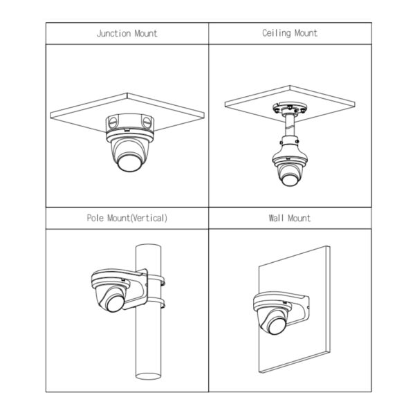 MiniDomo IP H265 2M WDR Deeplight IR50m 2.8mm IP67 PoE SD MIC AUDIO E/S AI Quick-to-install - Imagen 4