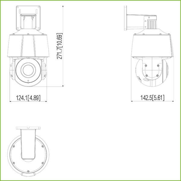 Cámara PT IP 2M H265 dWDR IR30m 4mm Starlight IVS SMD IP66 PoE AUDIO MIC AI - Imagen 3