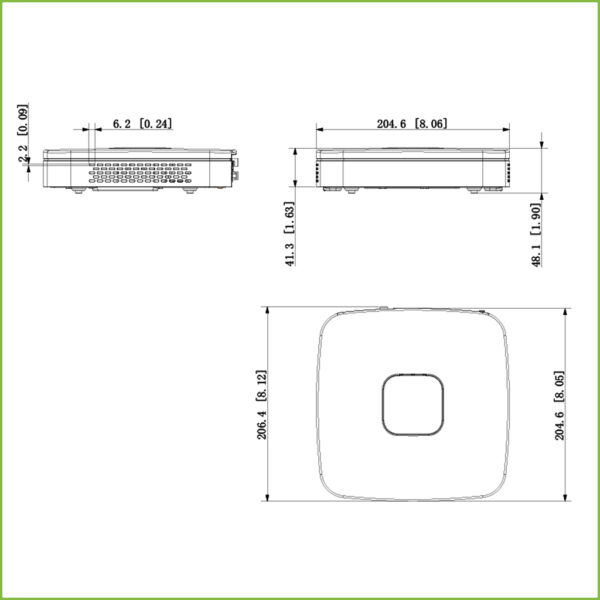 NVR 8ch 80Mbps 4K H265 HDMI 4PoE 1HDD - Imagen 2