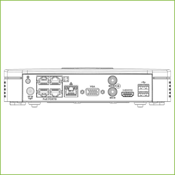 NVR 8ch 80Mbps 4K H265 HDMI 4PoE 1HDD - Imagen 3