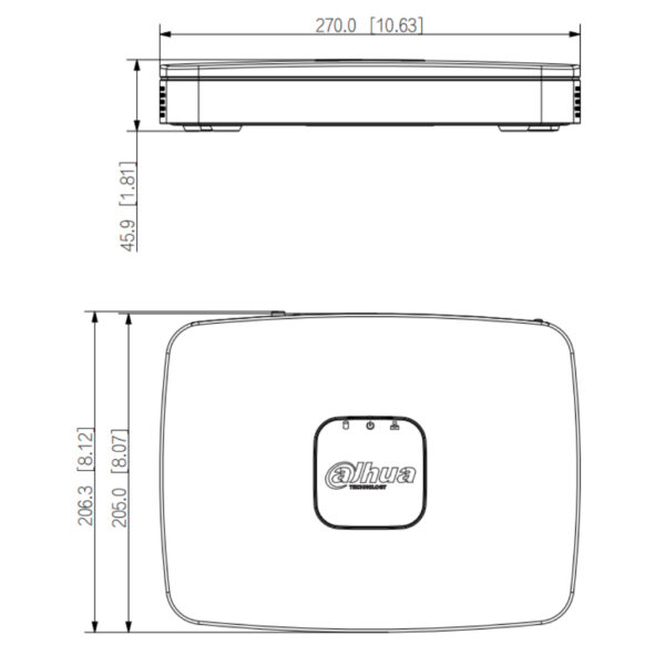 NVR 8ch 160Mbps 4K H265 HDMI 8PoE 1HDD - Imagen 3