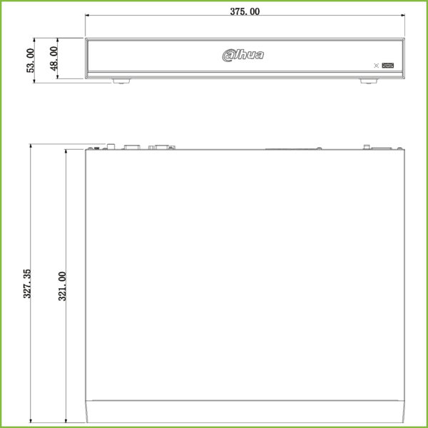 NVR 16ch 320Mbps H265 HDMI 8PoE (8ePoE/EoC) 2HDD E/S AI - Imagen 2