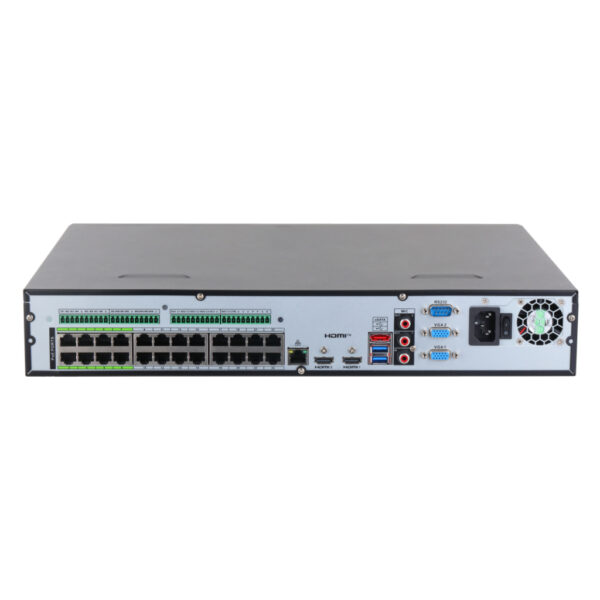 NVR 24ch 384Mbps H265 2xHDMI 24PoE 4HDD E/S AI - Imagen 2
