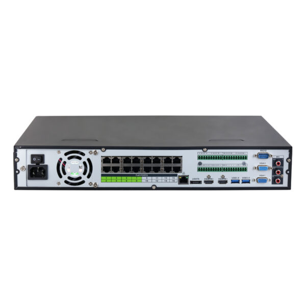 NVR 64ch 384Mbps H265 2xHDMI 16PoE 4HDD E/S AI - Imagen 3
