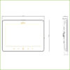 Monitor Interior 10" de Superficie para Videoportero IP WiFi PoE SD 6E 1S Alarma Blanco - Imagen 2