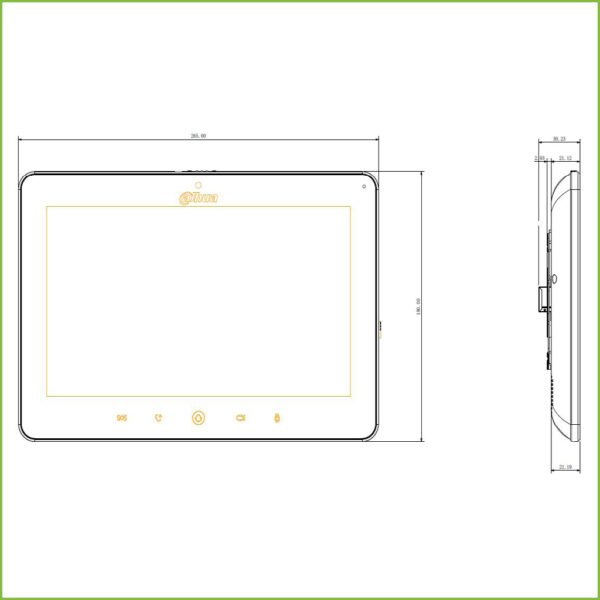 Monitor Interior 10" de Superficie para Videoportero IP WiFi PoE SD 6E 1S Alarma Blanco - Imagen 2