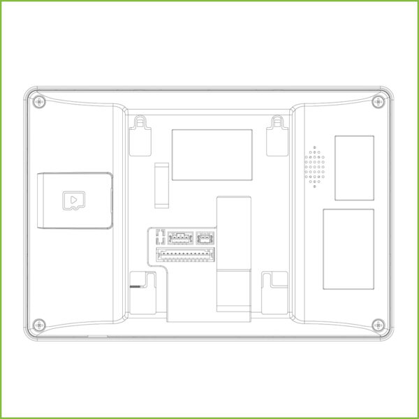Monitor Interior 7" de Superficie para Videoportero IP Pantalla Táctil PoE SD 6E 1S Alarma Blanco - Imagen 3