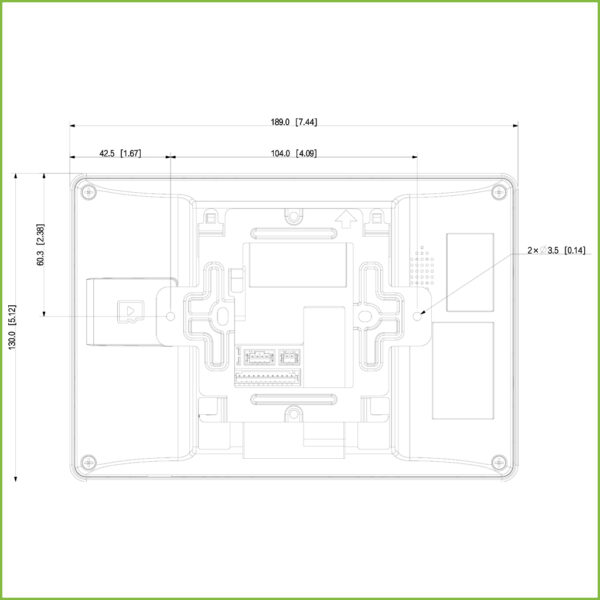 Monitor Interior 7" de Superficie para Videoportero IP de 2-hilos Pantalla Táctil PoE SD 6E 1S Alarma Negro - Imagen 4