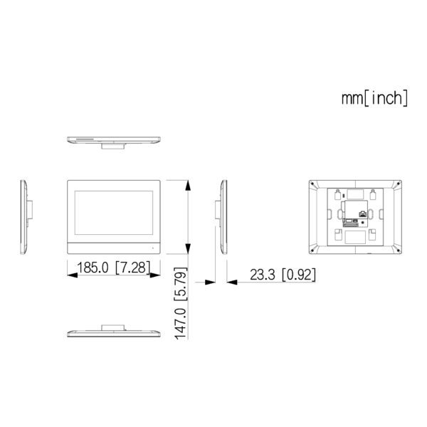Monitor Interior 7" de Superficie para Videoportero IP Pantalla Táctil SD 6E 1S WiFi PoE - Imagen 2