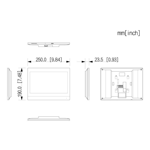 Monitor Interior 10" de Superficie para Videoportero IP Pantalla Táctil SD 6E 1S WiFi PoE - Imagen 2