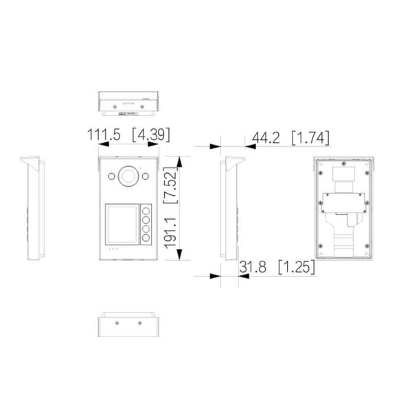 Estación Exterior para Videoportero IP 2-hilos PoE con Cámara 2MP IP65 IK08 Mifare 125º - Imagen 3