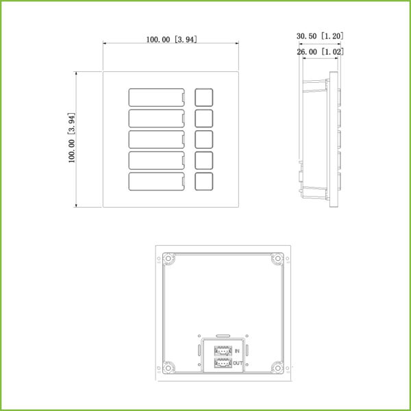 Estación Exterior Modular para Videoportero IP con 5 Botones para Series VTO4202F-X - Imagen 2